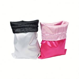 Sacs en satin à cordon personnalisés avec logo, double couche, pour perruques, cadeaux de Noël, emballage d'extensions de cheveux - Product Image 1