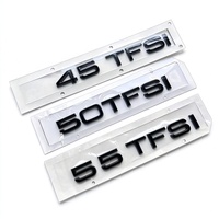 Autocollant Emblème Lettres Latérales de Voiture 4x4 TFSI 3D ABS Noir Argent 25 30 35 40 45 50 55 pour Coffre