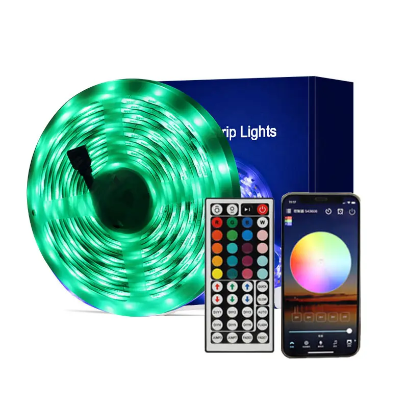 5050 RGB световая лента с WiFi12V Водонепроницаемая светодиодная лента с 44-клавишным пультом дистанционного управления и Bluetooth RGB