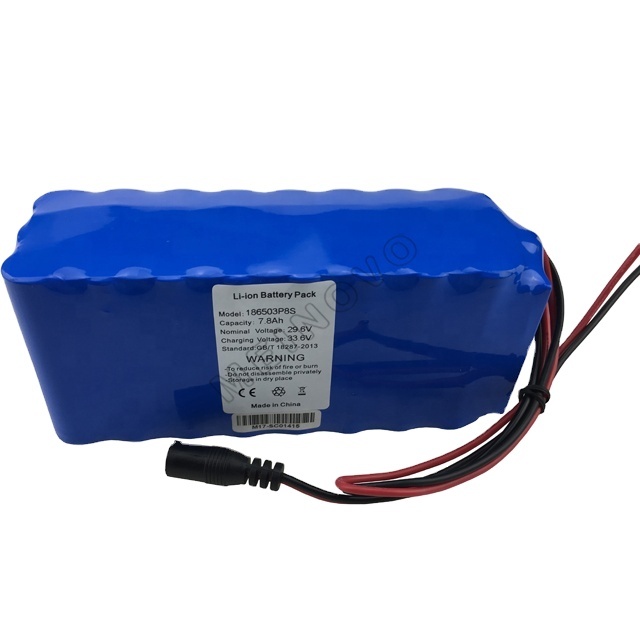 7800mAh 29.6Volt Lithium Ion Battery Pack 18650-8S3P High Capacity for Power Devices