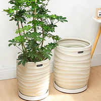 Pots de fleurs en plastique de style moderne de haute qualité pour la décoration de bureau, de sol et de jardin