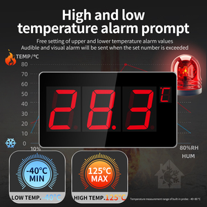 LX923T-A デジタル湿度計温度計 内蔵プローブ USB給電 IP65等級 プール/バスルーム用 OEM/ODMカスタマイズ可能 2年間保証 - Product Image 4