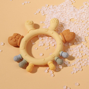 Cartone animato a forma di granchio bambino <span class=keywords><strong>massaggiagengive</strong></span> giocattolo sensoriale anello dentizione in <span class=keywords><strong>Silicone</strong></span> che afferra la dentizione giocattolo per il massaggio lenitivo - Product Image 3