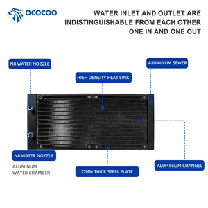 Radiateur en aluminium OCOCOO 240L-8, système de refroidissement par eau à 8 broches pour boîtier d'ordinateur, pour équipement de beauté, liquide et eau - Product Image 4