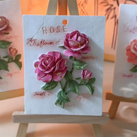 Peinture en relief 3D en plâtre, base blanche, faite à la main, décorative européenne, DIY, graffiti créatif, ornements tournesol