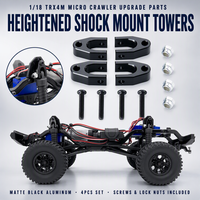 Tour de suspension surélevée en alliage d'aluminium, lot de 4 pièces, pour micro-crawler RC 1/18, pièces de mise à niveau