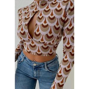 Blusa de Punto de Manga Larga para Mujer, Estilo Club, Tejido Suave, Color LLA, Mangas Completas, Diseño Otoñal - Product Image 3