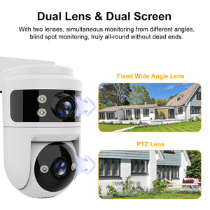 Caméra réseau avec emplacement pour carte SD, sécurité domestique, <span class=keywords><strong>surveillance</strong></span> CCTV, Wifi sans fil 2,4G 5G, caméra PTZ 4K - Product Image 3