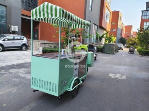 Tricycle inversé personnalisé Etodevice, chariot alimentaire mobile, vélo de vente de café pour les affaires de rue - Product Image 4