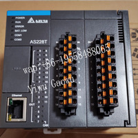 Controlador PLC Delta AS228T-A AS228P-A AS228R-A Serie AS200 16DI/12DO CPU de Transistor en Stock