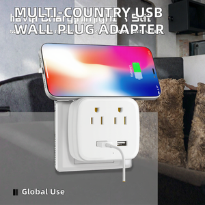 États-Unis <span class=keywords><strong>Canada</strong></span> Mexique <span class=keywords><strong>Adaptateur</strong></span> de prise murale avec chargeur USB Prise UE Standard 6A <span class=keywords><strong>Courant</strong></span> nominal pour plusieurs pays - Product Image 2