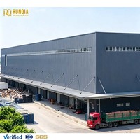 Structure en acier modulaire et entrepôt à grande portée de fabrication chinoise, bâtiment métallique fiable avec installation rapide et support technique