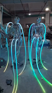 Escultura Club Bar KTV Decoración Artesanía de fibra de vidrio Tecnología futura Obra DE ARTE Estatua Lámpara de pie Escultura - Product Image 5