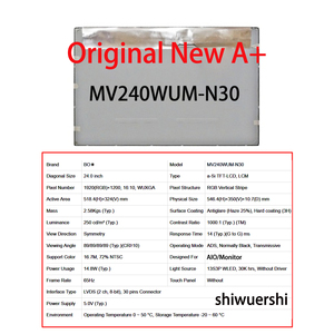 Écran LCD AIO 24 pouces LVDS 30 broches MV240WUM N10 N30 N40 N51 NX0 NX3 M240UW01 V0 V4 M240UW02 V2 M240UW04 V0 V1 LM240WU4 SLA1 - Product Image 3