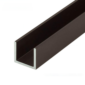 <span class=keywords><strong>Barre</strong></span> <span class=keywords><strong>en</strong></span> <span class=keywords><strong>aluminium</strong></span> anodisé brossé <span class=keywords><strong>en</strong></span> forme de <span class=keywords><strong>U</strong></span> 6063 T5, profil de rail de guidage pour cadre structurel industriel, découpe sur mesure CNC OEM ODM - Product Image 2