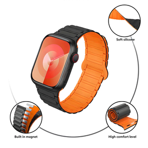 <span class=keywords><strong>Bracelet</strong></span> en silicone imperméable Upro pour iWatch 41 mm 45 mm 49 mm pour <span class=keywords><strong>Apple</strong></span> <span class=keywords><strong>Watch</strong></span> Series 10 9, <span class=keywords><strong>bracelet</strong></span> de sport magnétique réglable - Product Image 2