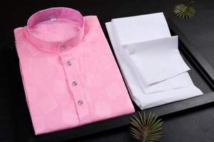 Vêtements décontractés pour fête de mariage Kurta simple et traditionnelle en pur coton pour hommes avec pyjama Fournisseur de meilleure qualité au prix de gros - Product Image 4