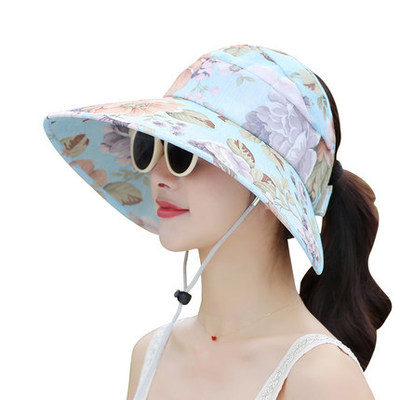 Chapeau Soleil Femme SIQITECH - Grand Bord UPF 50+, Pliable, Double Face, Printemps/Été