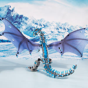 Ice Dragon Building <b>Block</b> Set 13005 Educational Toy For Kids Ages 8 13 Years Winterfell Theme 800 Pieces Unisex Gift - Product Image 3
