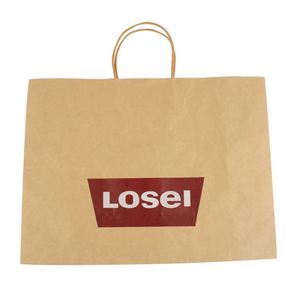 Bolsa de Papel Kraft Marrón Ecológica para Comida Rápida para Llevar, con Asas, Bolsas de Papel Promocionales - Product Image 4