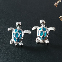 Petit clou de tortue de mer hawaïen, oreilles percées mignonnes, multicolores, petites tortues de mer, boucles d'oreilles pour femmes et filles