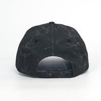 Casquette de baseball non structurée à visière incurvée avec logo brodé personnalisé et étiquette tissée, motif camouflage