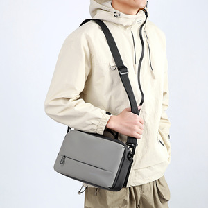 Wholesale Large Capacity Crossbody Bag Waterproof Multi-Pocket Nylon Shoulder Bag Business Sling Bag with Custom Logo for Men - Product Image 5