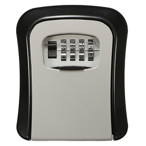 Aluminum Alloy Combination <b>Key</b> <b>Box</b> Mechanical Safe 13x10x5.5cm <b>Wall</b> <b>Mounted</b> For Home Use - Product Image 1