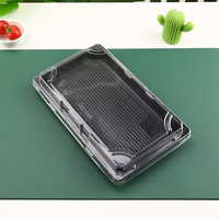 Boîte à bento jetable en gros plateau en plastique PS à emporter plateau de nourriture en plastique alimentaire conteneur de riz à sushi boîte à sushi