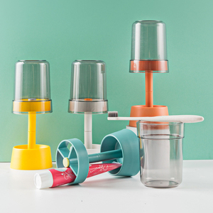Không Gian Tiết Kiệm Thời Trang Rửa Cup Đèn Phong Cách Nhựa Kem Đánh Răng Bàn Chải Đánh Răng Chủ Cho Ký Túc Xá Phòng Tắm Bộ Cho Sinh Viên - Product Image 5