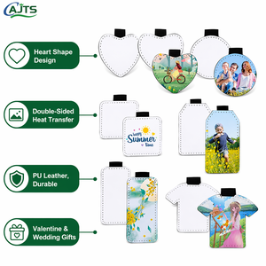 Porte-clés en cuir CASTA par sublimation, porte-clés vierge en PU personnalisé avec photo en forme de cœur, impression par transfert thermique, cadeaux de Saint-Valentin et de mariage - Product Image 2