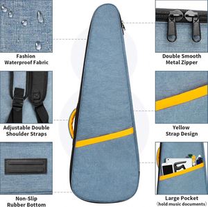 Estuche para Guitarra Portátil, Impermeable, con Muestra Gratis, Mochila Gruesa, Bolsa de Concierto para Música Acústica, con Soporte Trasero - Product Image 4