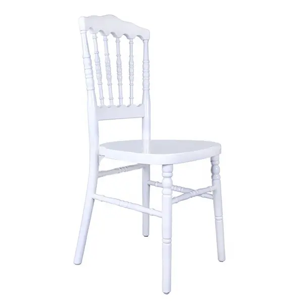 Cadeiras de madeira do banquete do hotel, venda por atacado, cadeira branca de chiavari para casamento