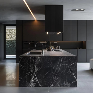 Meuble sous évier de cuisine en bois massif et verre, personnalisé, avec design modulaire d'angle mort et Lazy <span class=keywords><strong>Susan</strong></span>, pour un rangement moderne de toute la maison - Product Image 5