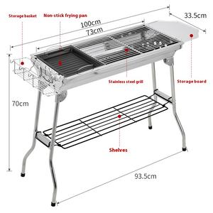 Parrilla y plancha <span class=keywords><strong>de</strong></span> doble propósito extra grande, barbacoa plegable portátil <span class=keywords><strong>de</strong></span> alta resistencia Premium para Tailgating y Backyard <span class=keywords><strong>Camping</strong></span>, combustible <span class=keywords><strong>de</strong></span> carbón - Product Image 2