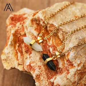 Ainty ouoble ooint ryrytha ecklace, Ealing Naturaural EMS metone INI EAD endant Ant Old ewelry - Product Image 2