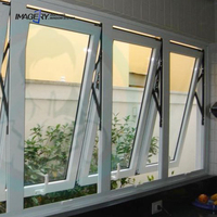 Fenêtre auvent design moderne Fenêtres en aluminium à triple vitrage Rideaux à persiennes Moustiquaire en acier inoxydable Insonorisation