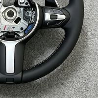 Manettes de changement de vitesse larges en cuir pleine fleur OEM, modèle rond, pour volant de voiture BMW 328i E90 X3 X5 M3 M4 M5 F01 F06 F10 F32 F34 F36