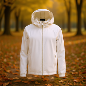 HDJ Women's <b>Windbreaker</b> Jacket Hooded Zipper Closure Autumn Solid Color Regular Length S M L XL - Product Image 2