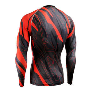 Camiseta de Compresión Deportiva Sublimada Personalizada para Hombre, Diseño OEM, Transpirable, de Secado Rápido, Manga Larga - Product Image 2