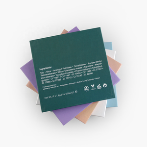 Caja de embalaje de paleta de <span class=keywords><strong>sombras</strong></span> de ojos colorida personalizada OEM con acabado metálico para productos de sombra de ojos - Product Image 4