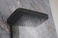 Système de douche thermostatique haut de gamme avec douche pluie et douchette à main, colonne de douche murale 3 fonctions pour salle de bain