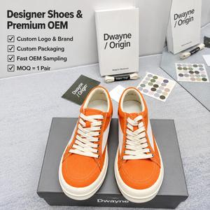 Nouvelles baskets de luxe 2026 pour hommes et femmes, en toile de haute qualité, orange et blanc, avec logo personnalisé, style décontracté et sportif - Product Image 1