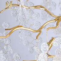 Design contemporain décoration intérieure escalier hôtel Hall d'entrée lustre LED en verre personnalisé