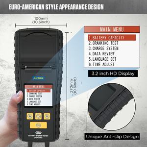 AUTOOL BT860 12 24V कार बैटरी परीक्षक ट्रक Cranking चार्ज परीक्षण प्रिंटर वास्तविक समय डाटा भंडारण के साथ 3.2 इंच रंग स्क्रीन - Product Image 4