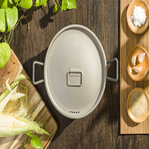 Olla <span class=keywords><strong>de</strong></span> Cocina Ligera <span class=keywords><strong>de</strong></span> <span class=keywords><strong>Titanio</strong></span> para Exteriores con Tapa, para Hervir Agua, Utensilios <span class=keywords><strong>de</strong></span> Cocina para Camping, Duradera y Portátil, con Logotipo Personalizado Gratuito - Product Image 6