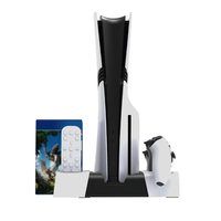Support de charge multifonctionnel en ABS avec refroidissement pour /Slim/Pro, station de charge avec rangement pour disques de jeu et ventilateur, accessoire de jeu
