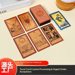 Yeni Klasik Tam Set Altın Varaklı <span class=keywords><strong>Tarot</strong></span> Plastik Su Geçirmez <span class=keywords><strong>Tarot</strong></span> Başlangıç Seviyesi Masaüstü Oyun Kartları Oyunu - Product Image 2