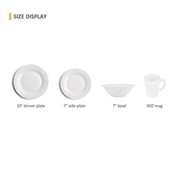 Service de table rond en porcelaine coloré de 16 pièces en gros