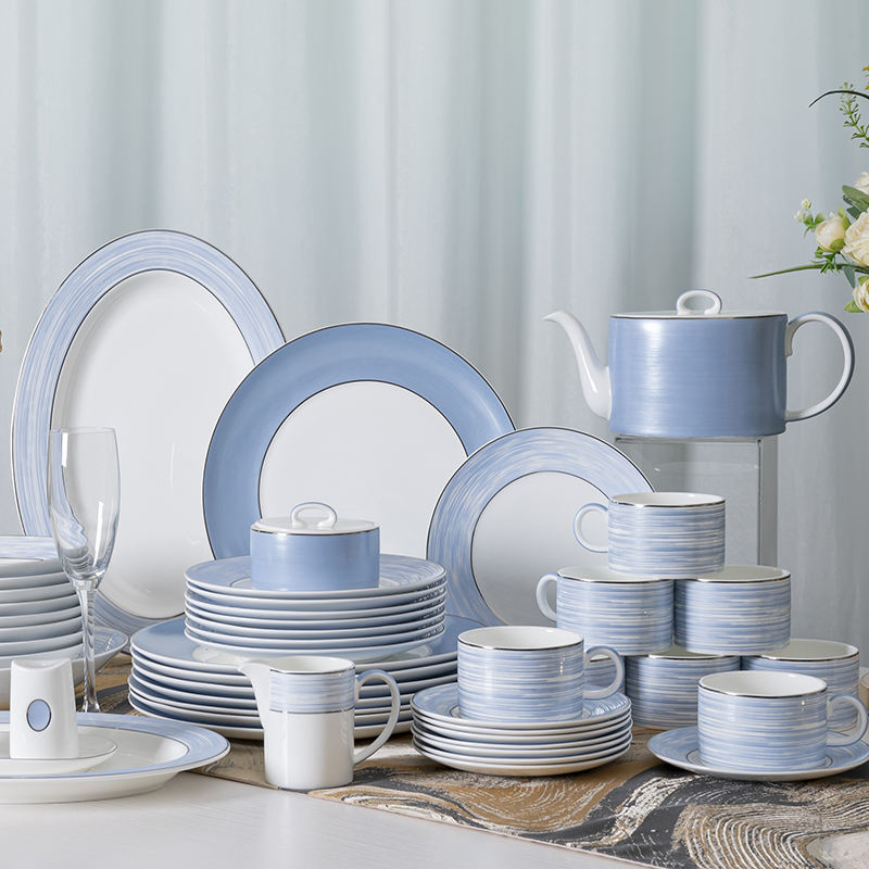 48pcs Dinner Sets Elegant Porcelain Stainless Steel